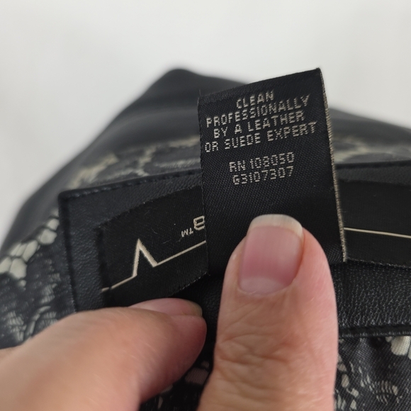 Venezia Black Leather Jacket Womens 18/20 XL Goth Grunge Matrix Vintage 90s - Picture 9 of 9